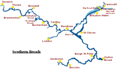 Southern Broads Map